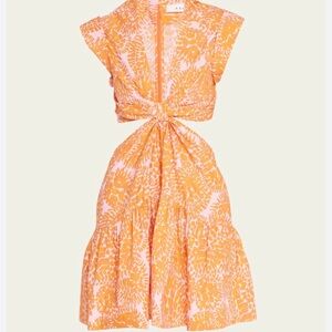 A.L.C. Orange and White Mini Dress